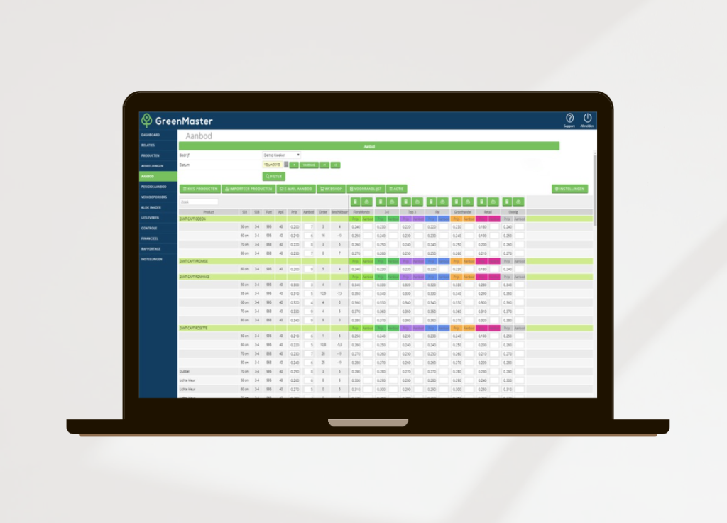 GreenMaster Sierteelt Software